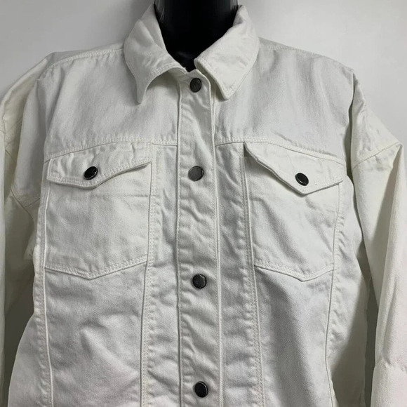 Just Female Women's Nis Denim Cotton Cropped Classic Jean Jacket Size M - Picture 4 of 13
